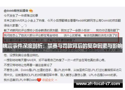 魏震事件深度剖析：禁赛与罚款背后的复杂因素与影响